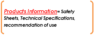 Parenth&egrave;ses: Products Information= Safety Sheets, Technical Specifications, recommendation of use